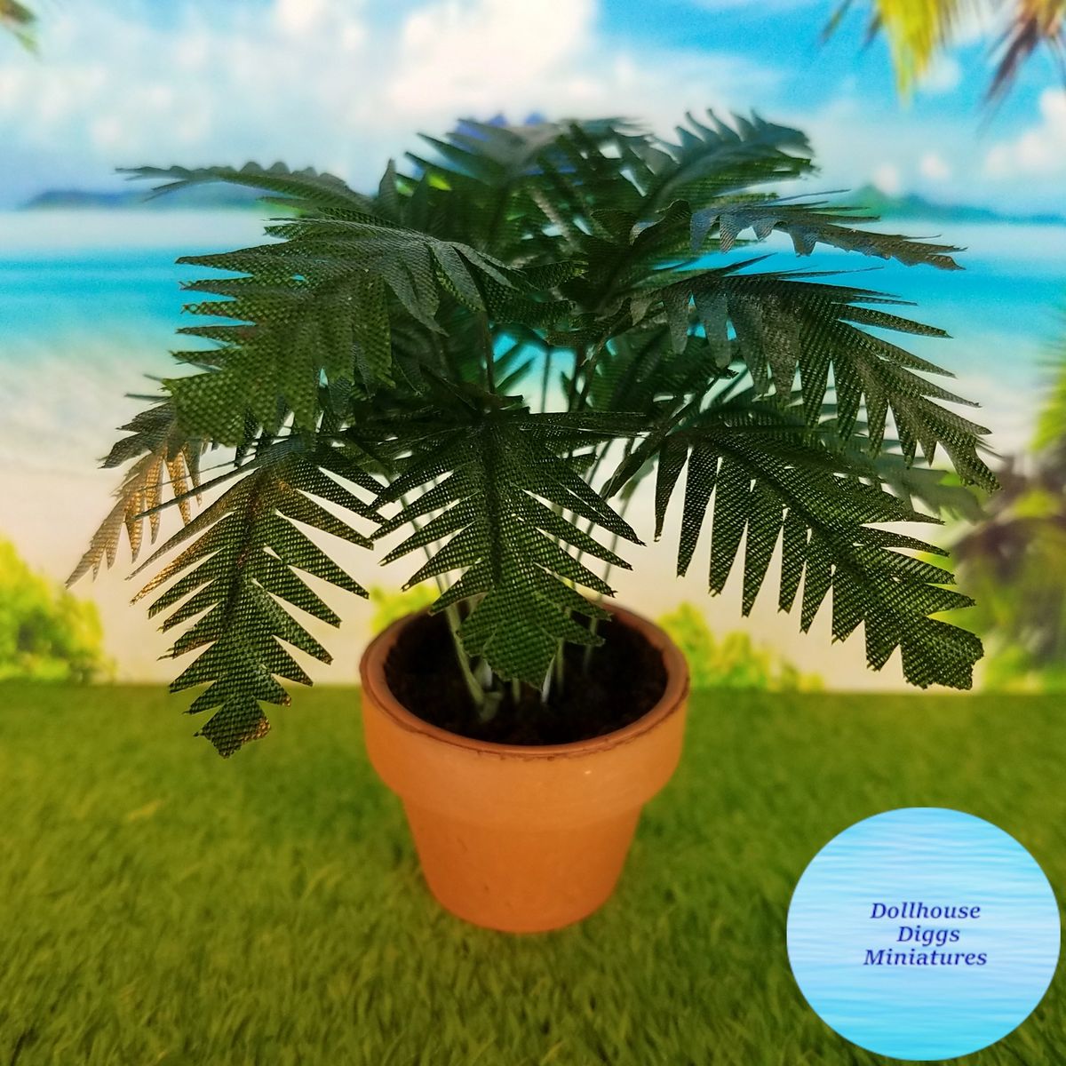 Miniature Potted Large Full Palm Tree Houseplant Dollhouse Diggs 112